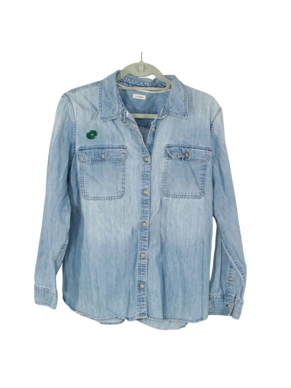 NWOT LL Bean Heritage Washed Long Sleeve Button Down Shirt Womens Size M